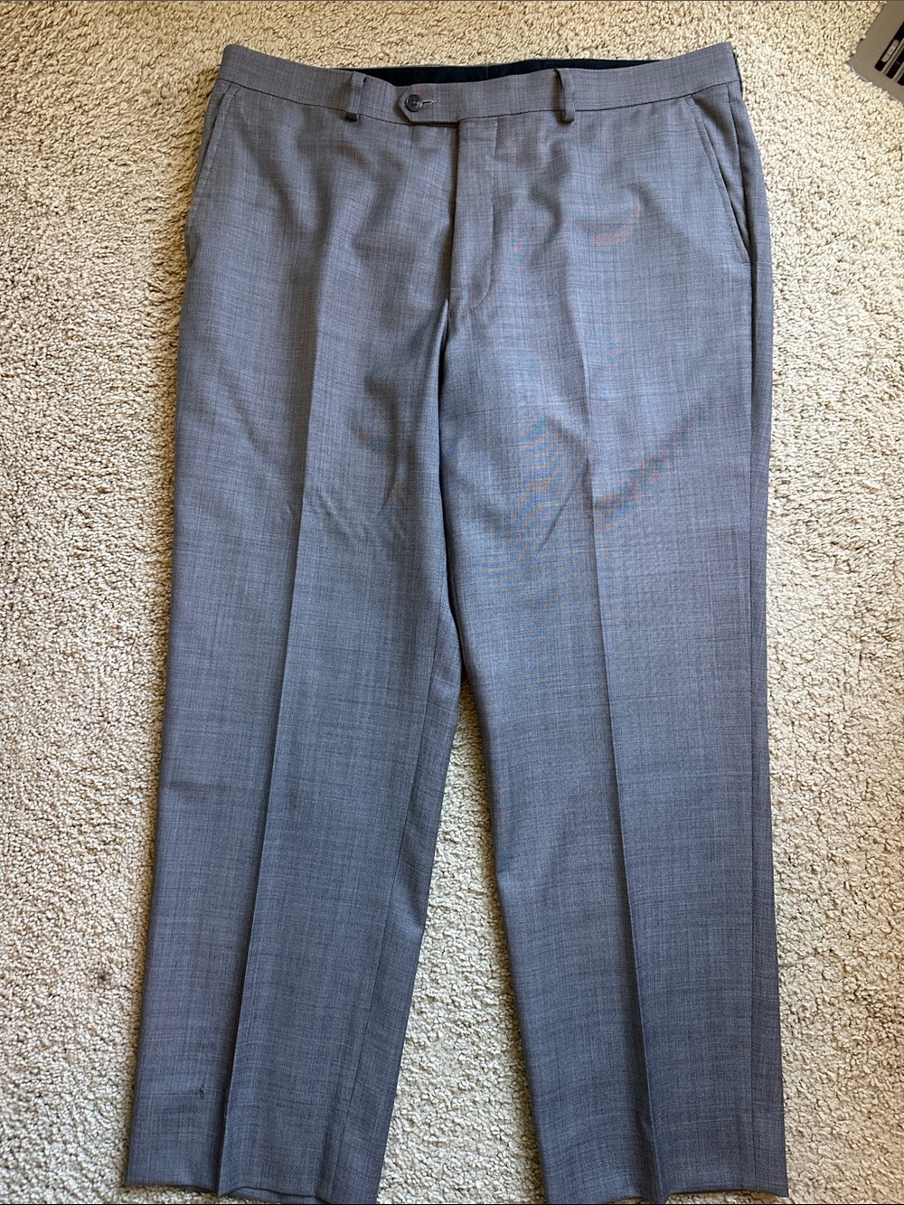 Jos. A. Bank Gray Dress Pants - Classic Flat Front Trousers